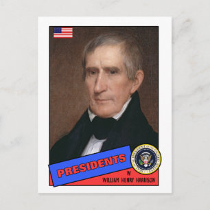 William Henry Harrison Baseball Card Vykort