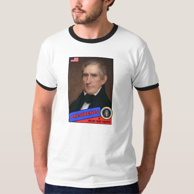 William Henry Harrison Basebollkort T-shirt (Framsida)