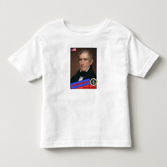 William Henry Harrison Basebollkort Tee Shirt (Framsida)
