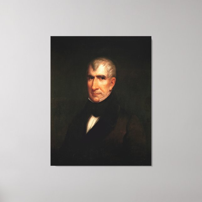 WILLIAM HENRY HARRISON by James Reid Lambdin Print Canvastryck (Framsida)