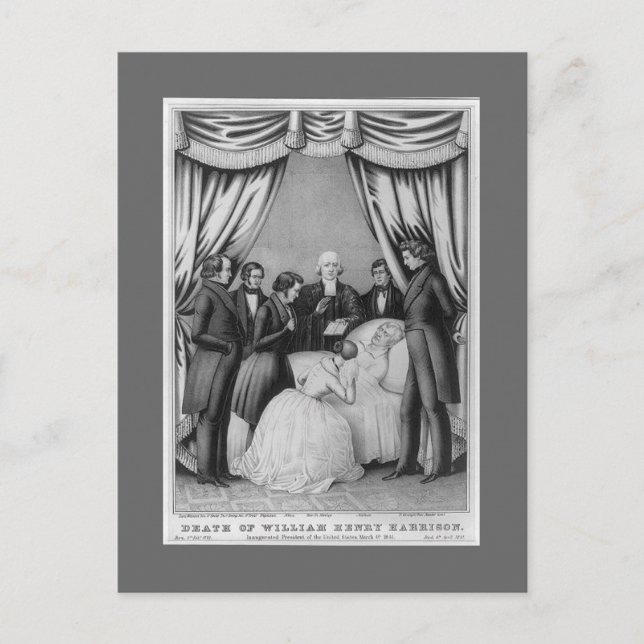 William Henry Harrison Dödssäng Vykort (Framsida)