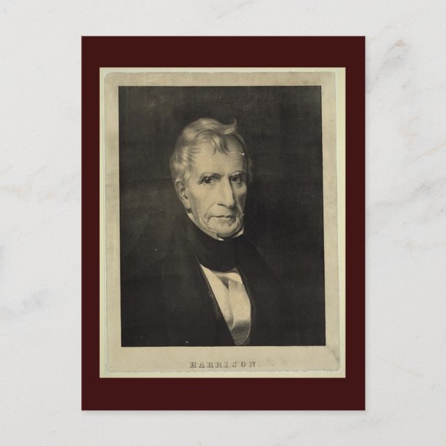 William Henry Harrison, nionde presidentens vykort (Framsida)
