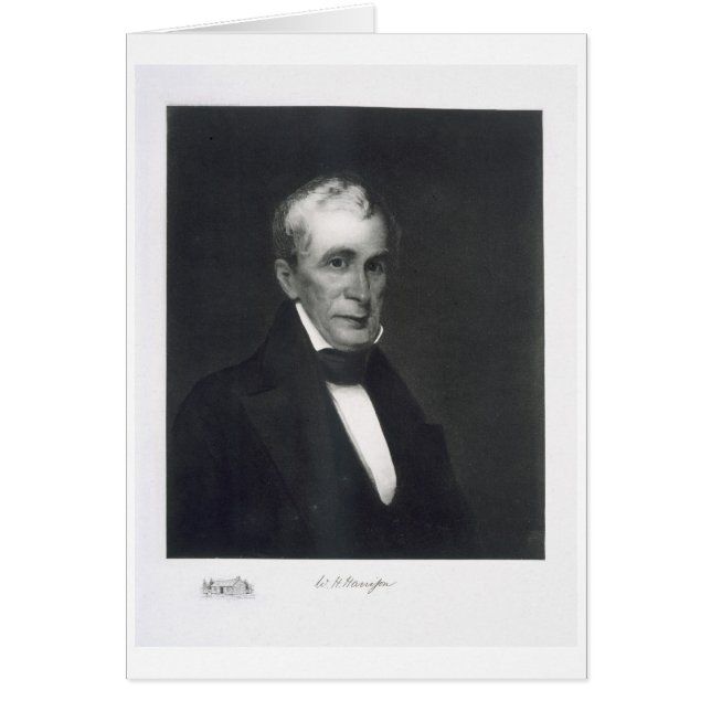 William Henry Harrison, Nittonde president för för Hälsningskort (Framsidan)