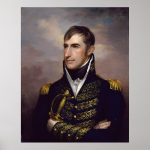 WILLIAM HENRY HARRISON porträtt av Rembrandt Peal Poster