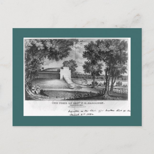 William Henry Harrisons grav, North Bend, Ohio Vykort (Framsida)