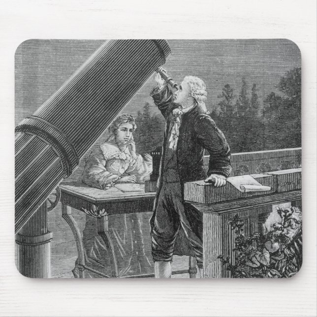 William Herschel upptäcker planet Uranus Musmatta (Framsidan)