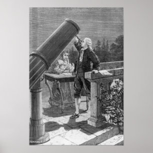 William Herschel upptäcker Planet Uranus Poster