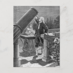 William Herschel upptäcker Planet Uranus Vykort