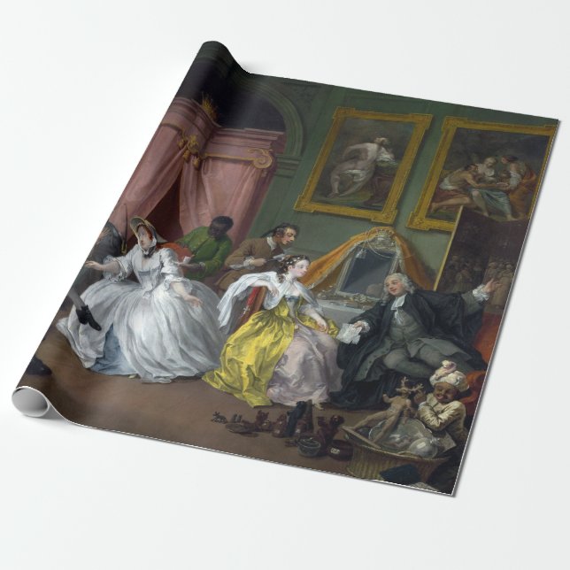 William Hogarth Giftermål à-la-mode The Countess Presentpapper (Utrullad)