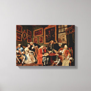 William Hogarth - giftermål avtalar Canvastryck