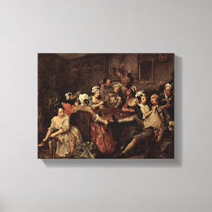William Hogarth - plats i en krog Canvastryck