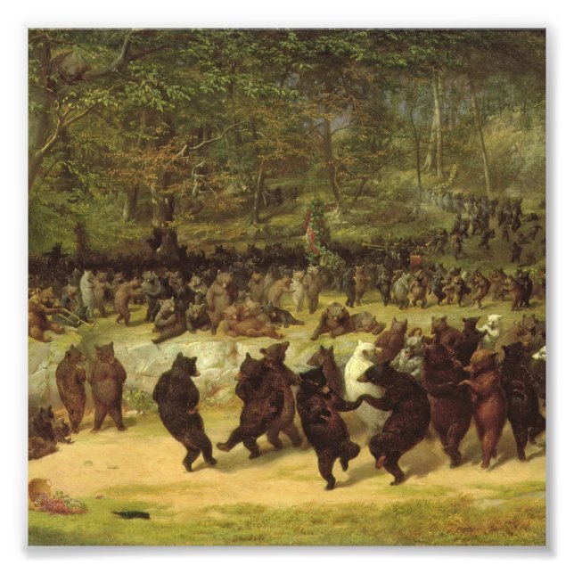 William Holbrook Beard - Bear Dance Fototryck (Framsidan)