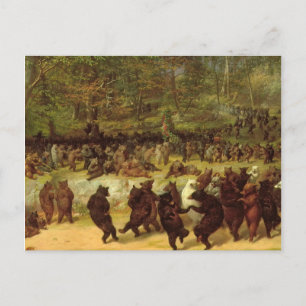 William Holbrook Beard - Bear Dance Helg Vykort