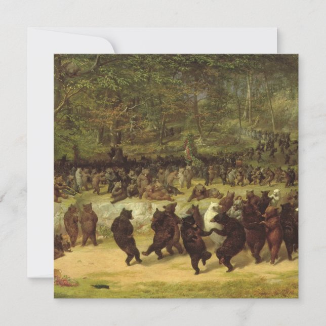 William Holbrook Beard - Bear Dance Julkort (Framsida)