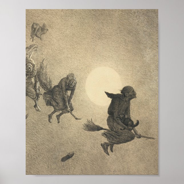 William Holbrook Beard The Witch's Ride 1870 Poster (Framsidan)