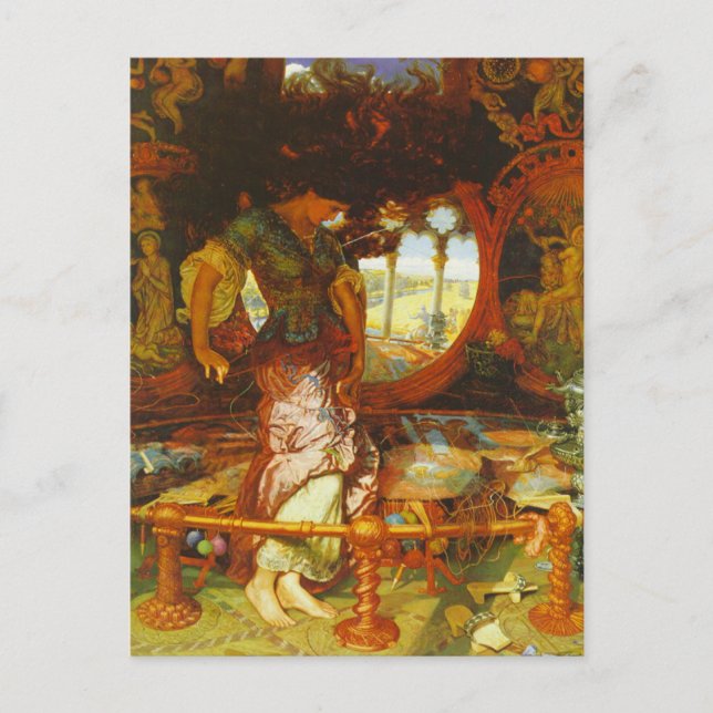 William Holman Hunt Dam i Shalott Vykort (Framsida)