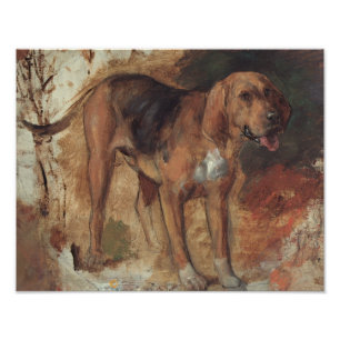 William Holman Hunt - Studie av en Bloodhound Fototryck