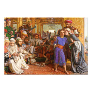 William Holman Hunt - The Finding of the Savior Fototryck