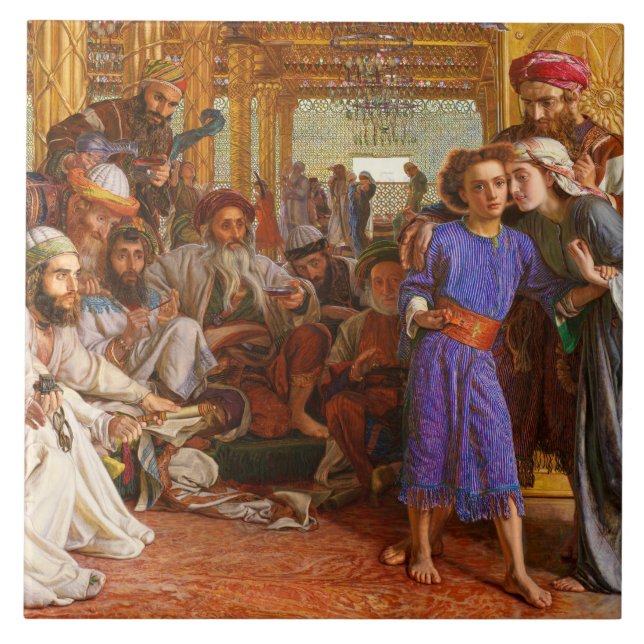 William Holman Hunt - The Finding of the Savior Kakelplatta (Framsidan)