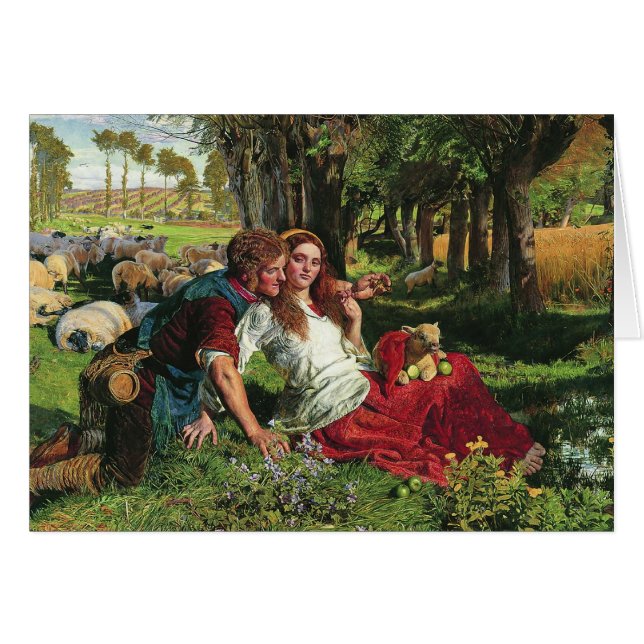 William Holman jakt Hirelingherden Hälsningskort (Framsidan Horizontal)