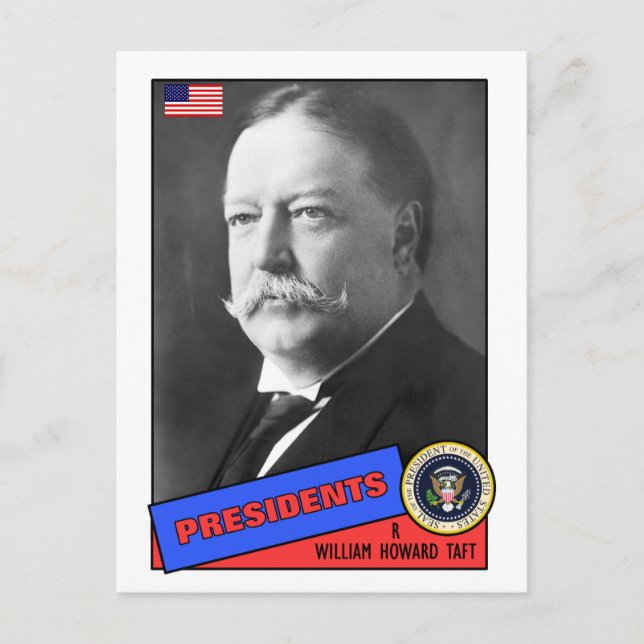 William Howard Taft Baseball Card Vykort (Framsida)