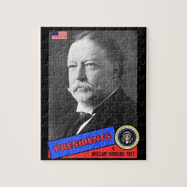 William Howard Taft Basebollkort Pussel (Vertikal)