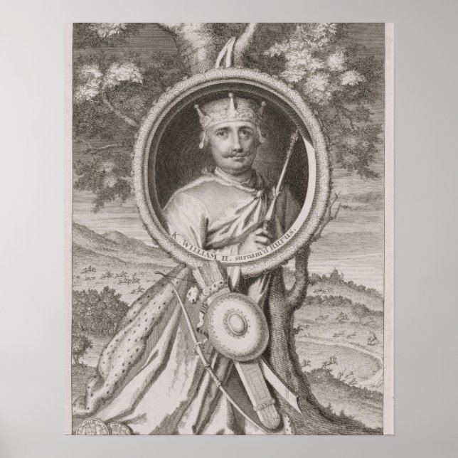 William II 'Rufus' (c.1056-1100) Kung of England f Poster (Framsidan)