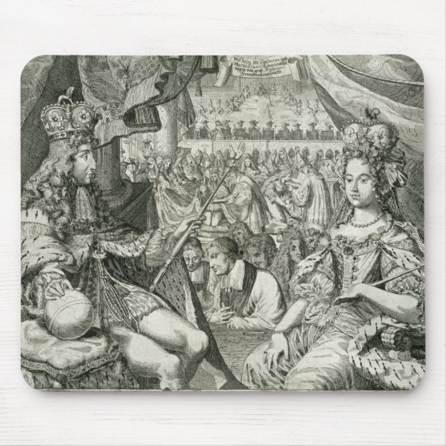 William III (1650-1702) och Mary II (1662-94) kung Musmatta (Framsidan)