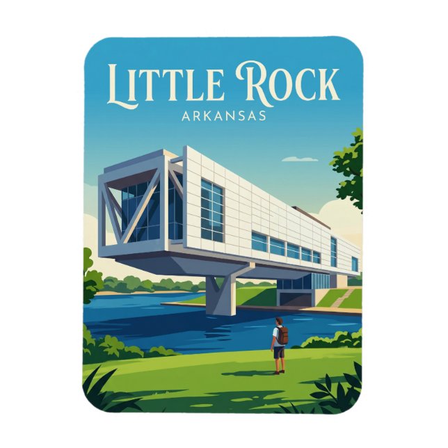 William J. Clinton Presidential Library USA ->  Wi Magnet (Vertikal)