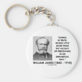 William James Genius uppfattar ett sätt som inte ä Nyckelring