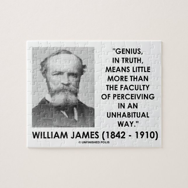 William James Genius uppfattar ett sätt som inte ä Pussel (Horisontell)