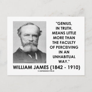 William James Genius uppfattar ett sätt som inte ä Vykort