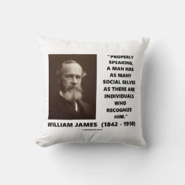 William James Många Sociala Jag Citat Kudde