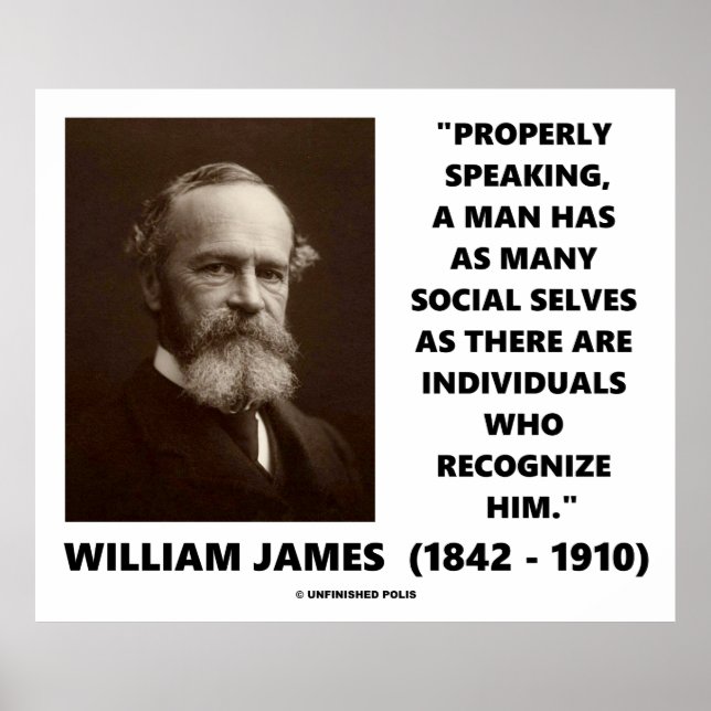 William James Many Social Selves Quote Poster (Framsidan)