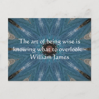 William James Quote med förstklassig design Vykort