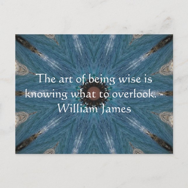 William James Quote med förstklassig design Vykort (Framsida)