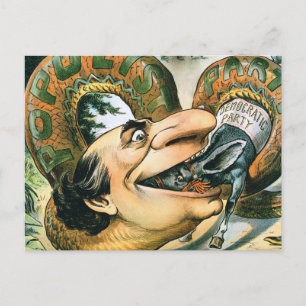 William Jennings Bryan the Snake Vykort