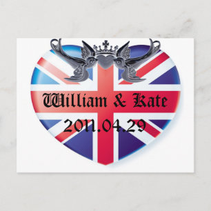 William & Kate 2011.04.29 Spara datumet Meddelande Vykort
