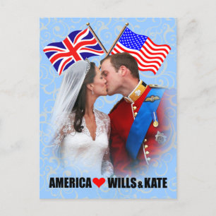 William & Kate - America Postcard Vykort
