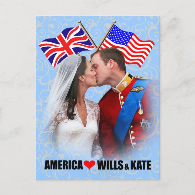 William & Kate - America Postcard Vykort (Framsida)