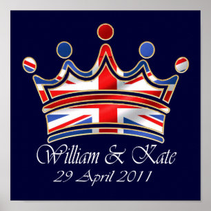 William & Kate Bröllop Poster