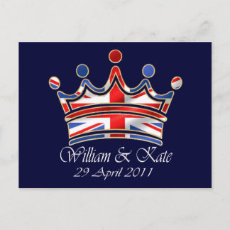 William & Kate Bröllop Vykort