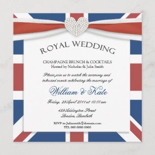 William & Kate Bröllop Watch Party Inbjudningar