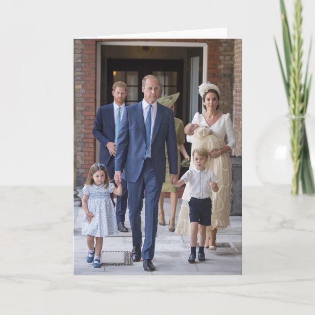 William, Kate och Children Kort (Framsida)
