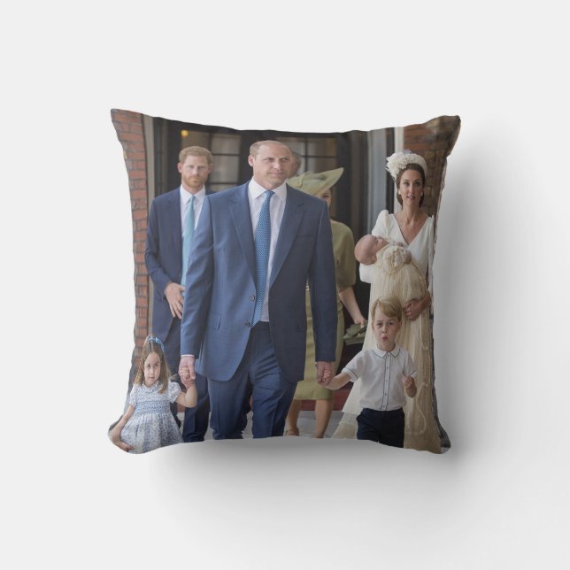 William, Kate och Children Kudde (Framsida)