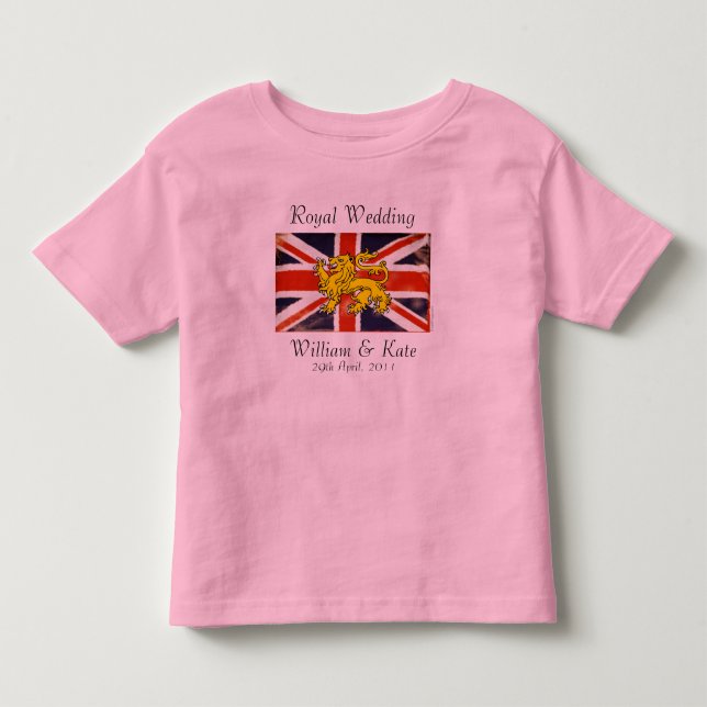 William & Kate Royal Bröllop Barn T-Shirt (Framsida)