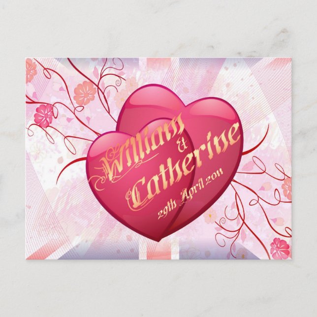 William & Kate Royal Bröllop Collectibles Souvenir Vykort (Framsida)