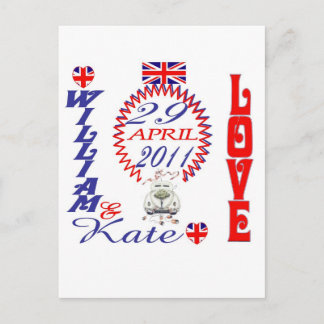 William & Kate Royal Bröllop Collectibles Souvenir Vykort