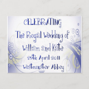 William & Kate Royal Bröllop Collectibles Souvenir Vykort