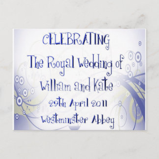 William & Kate Royal Bröllop Collectibles Souvenir Vykort